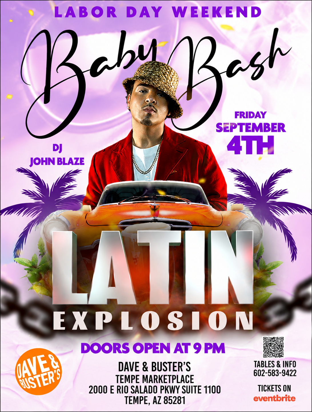 Labor Day Latin Explosion featuring Baby Bash flyer